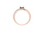 Bague CLEOR en Argent 925/1000 Rose et Oxyde Violet