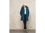 Parka longue bleu gris