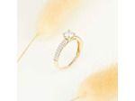 Bague CLEOR en Or 750/1000 Jaune et Oxyde Blanc