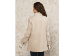 Manteau chic laine beige