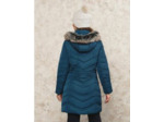 Parka longue bleu gris