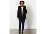 Manteau court uni NOIR Femme