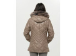 Doudoune beige capuche