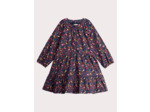 Robe marine imprimé fleuri coloré pour fille