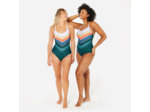 Maillot de bain 1 pièce natation Femme - Lila heri bleu