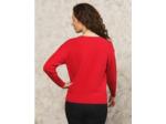 Pull maille rouge