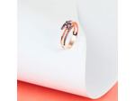 Bague CLEOR en Argent 925/1000 Rose et Oxyde Violet