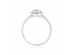 Bague CLEOR en Or 375/1000 Blanc et Oxyde Blanc