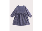 Robe violette en velours avec broderies pour fille