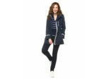 Parka longue bleu marine