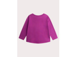 T-shirt violet animation chouette pour fille