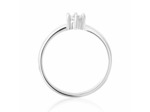 Solitaire CLEOR en Argent 925/1000 Blanc et Oxyde