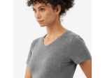 T-shirt manches courtes lyocell et laine mérinos femme, Merino Fresh gris