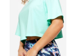 T-shirt crop top femme, vert menthe