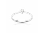 Solitaire CLEOR en Or 375/1000 Blanc et Diamant