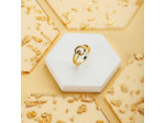 Bague L'ADORÉE en Argent 925/1000 Jaune et Oxyde Beige