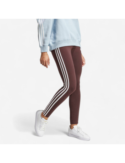 Legging imprimé 3 bandes Adidas femme - marron