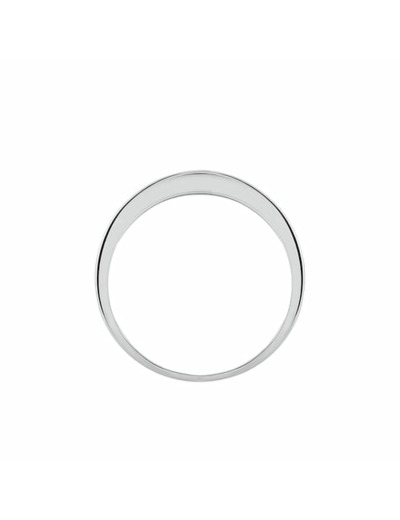 Bague CLEOR en Argent 925/1000 Blanc et Oxyde Blanc