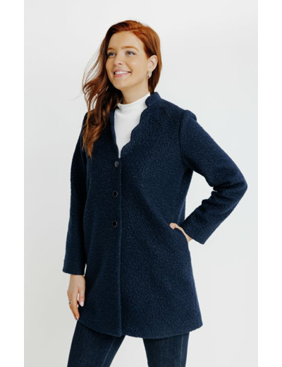 Manteau Long En Matière Bouclette