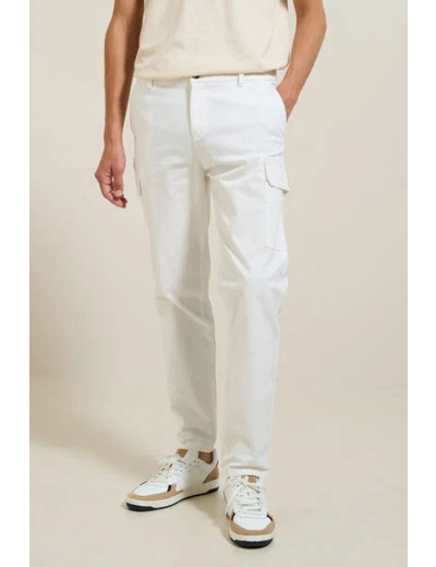 Pantalon cargo relax - Blanc