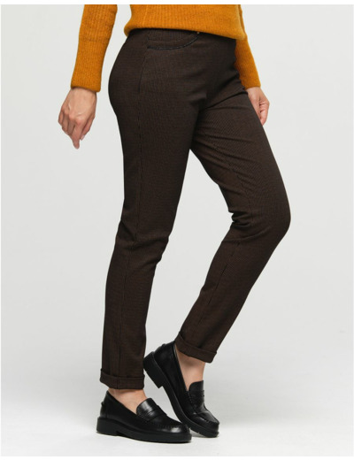 Jegging 7/8e noir et ocre