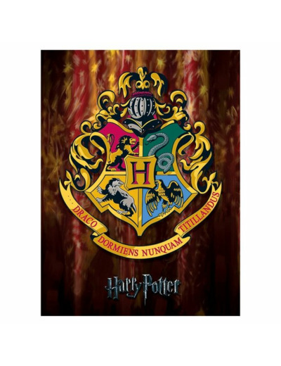 Harry Potter - Toile Imprimée Blason Hogwarts 60x80 Cm