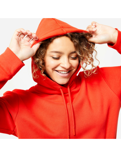 Sweat à Capuche Chaud pour Femme - Rouge