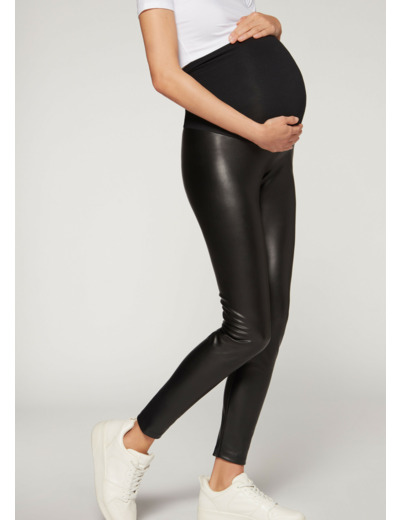 Legging effet enduit de maternité