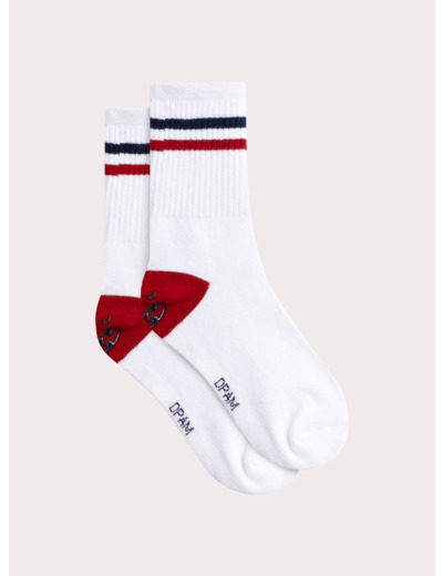 Chaussettes tennis blanches fantaisies pour garçon