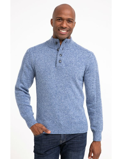 Pull Col Montant Boutonné