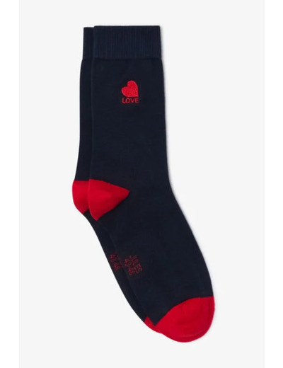 Chaussettes hautes Saint Valentin - Bleu foncé