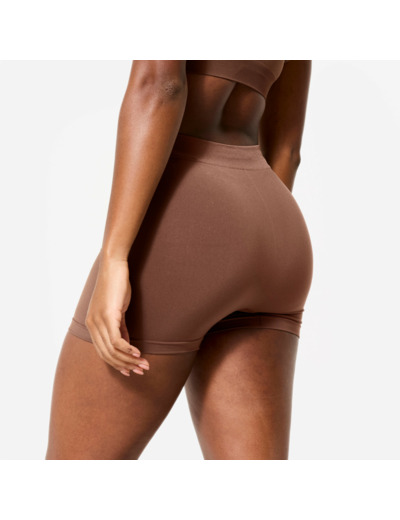 Short danse modern'jazz seamless taille haute Femme - marron foncé