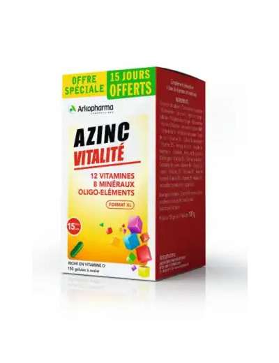 Azinc Forme Et Vitalite 120 + 30 (15 Jours Offerts)