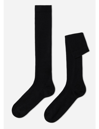 Chaussettes longues en laine et coton pour homme