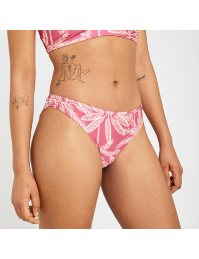 Bas de maillot de bain tanga texturé femme - lulu palmer rose