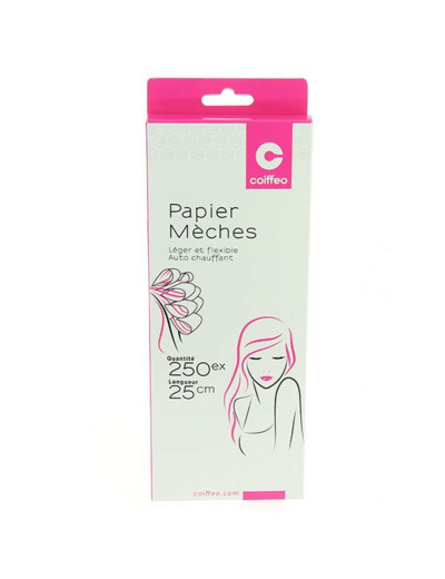 Lot de 250 papiers mèches 10x25cm