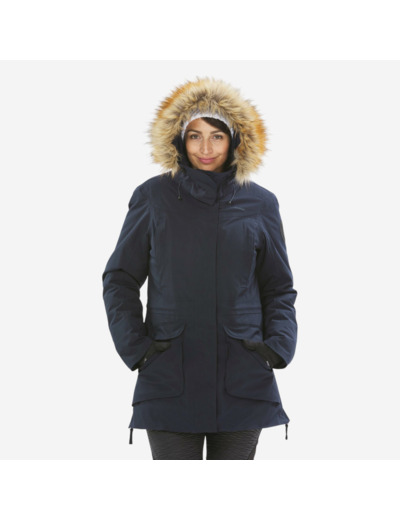 Parka de randonnée -20°C imperméable femme, NH900 bleu