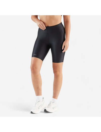 Short cycliste running femme - kiprun run 100 noir