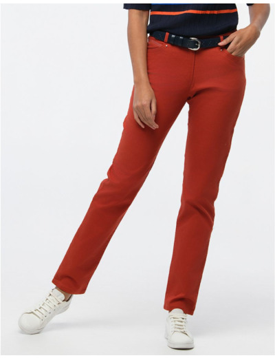 Pantalon coton terracotta