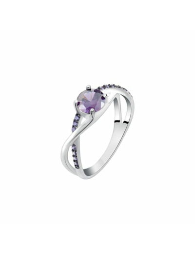 Bague CLEOR en Argent 925/1000 et Oxyde Violet