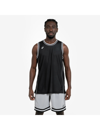 Maillot de Basketball sans manche réversible Adulte - TKR-500 noir blanc