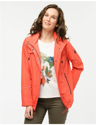 Parka courte corail