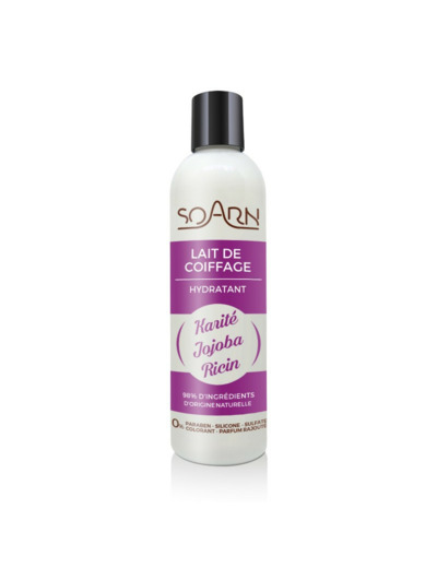 Lait de Coiffage Fortifiant Soarn au Karite Jojoba Ricin