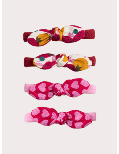 Lot de 4 élastiques roses pour fille