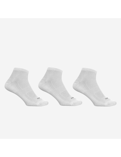 CHAUSSETTES DE RUNNING RUN100 BLANCHE x3