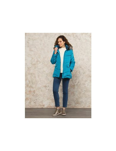 Parkas longue bleue