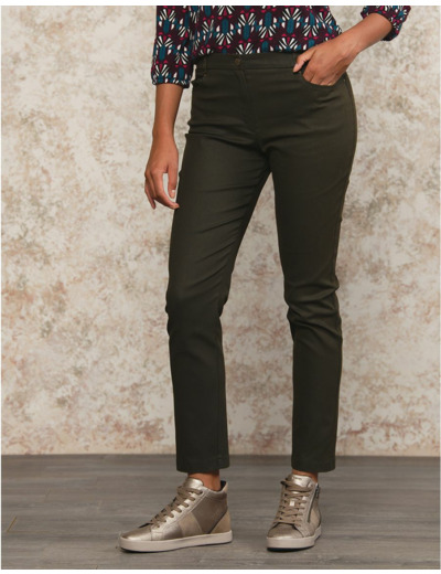 Pantalon brun slim coton