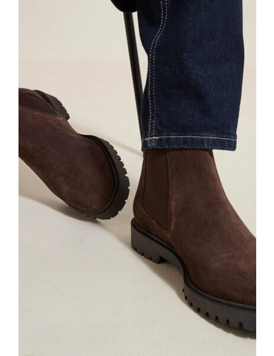 Boots en cuir - Marron