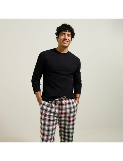 Ensemble pyjama en flanelle - Ecru