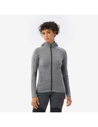 Veste à capuche mérinos et lyocell femme, Merino Fresh